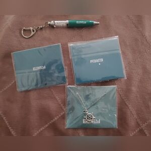 3 EFFY Silver tone necklaces gemstone nautical boat wheel necklaces & pen